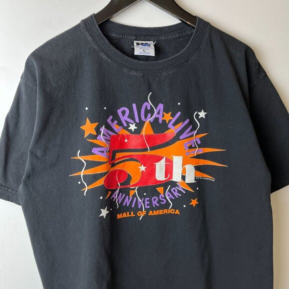1997 Vintage 90s Mall of America T Shirt Adult Black Large L Celebration Solid - Picture 16 of 16